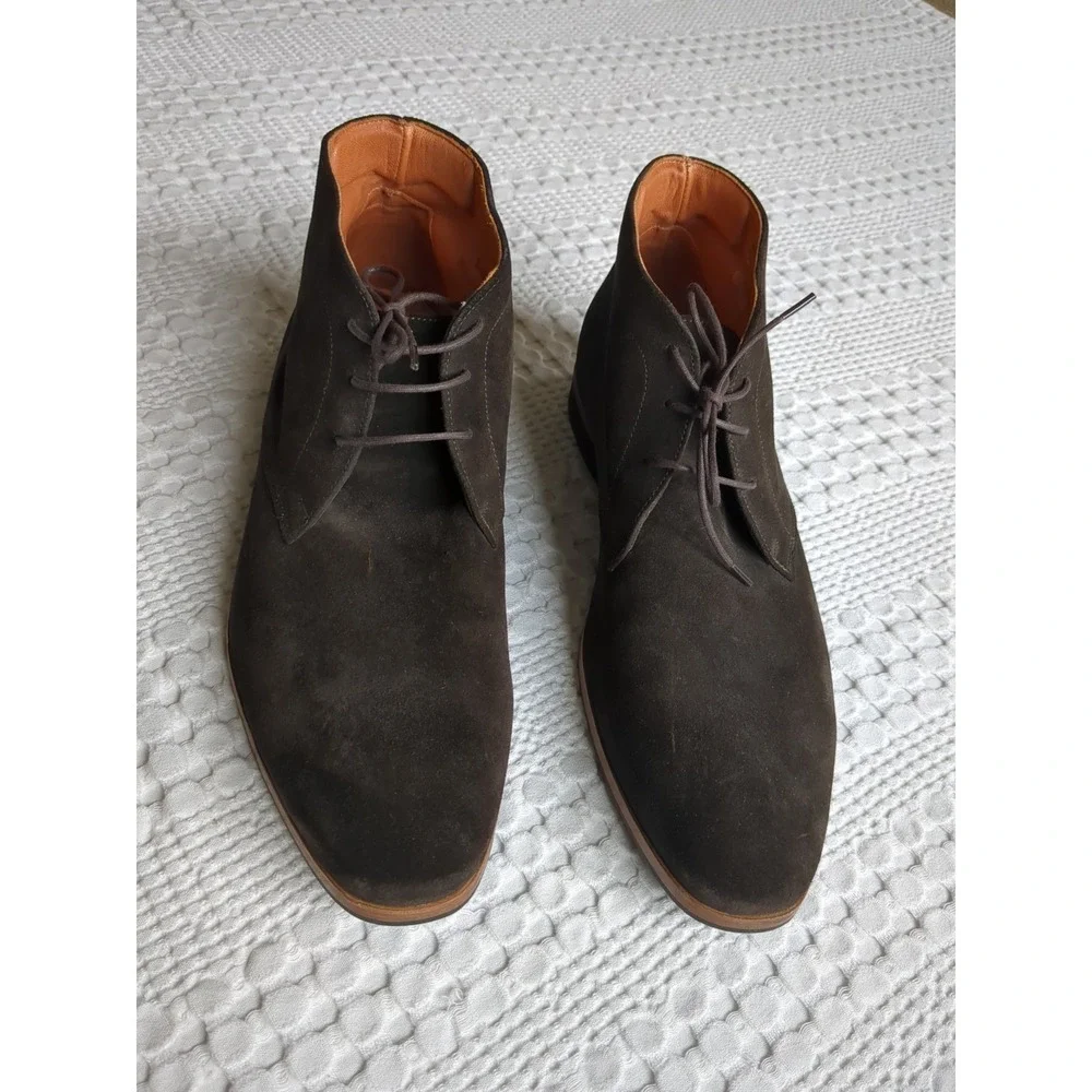 Wolf‎ & Shepherd Striker Suede Chukka Boots Chocolate Brown Size 10.5 P Lace Up